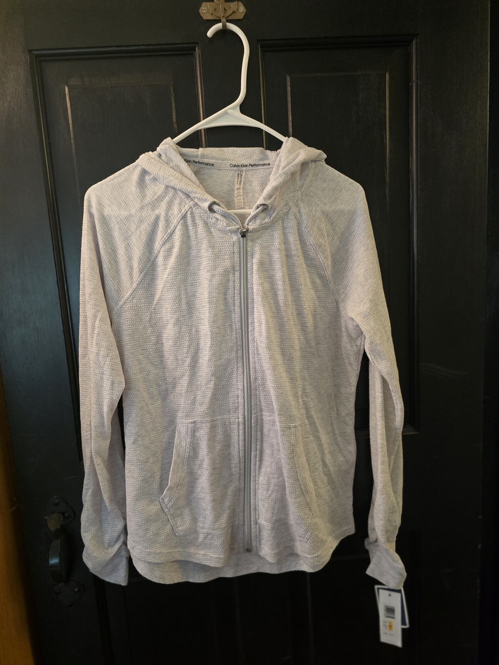 Calvin Klein Performance Light Gray Active Zip Up Hoodie